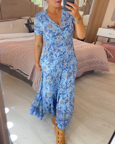 ELLA - Elegantes Boho-Kleid mit Bauchabdeckung