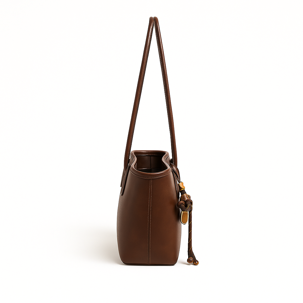 ISABELLA - Moderne Lederhandtasche mit goldenen Details