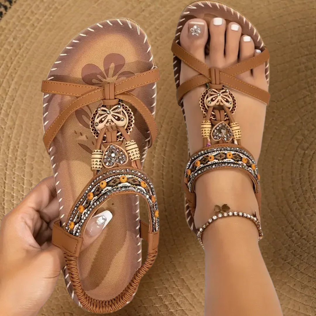 Claudia - Orthopädische Ibiza-Stil Sandalen für Damen
