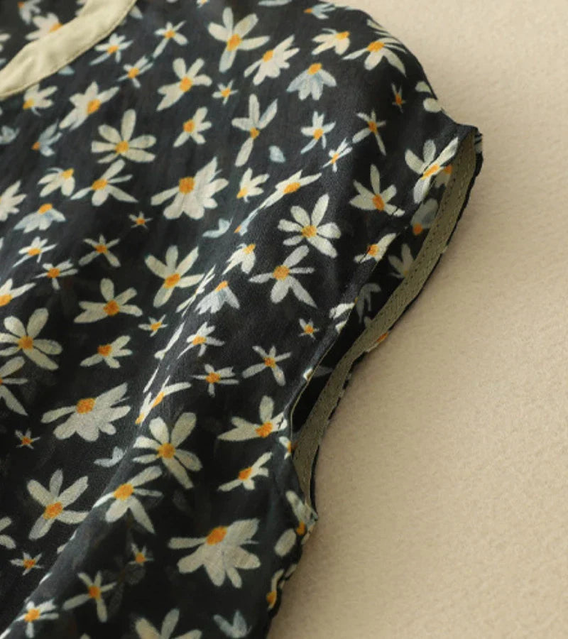 MARA - Vintage Bestickte Bluse