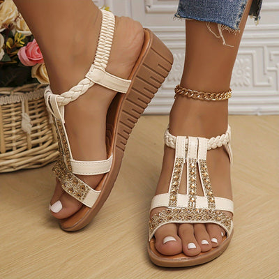 Trudy - Orthopädische Ibiza-Stil Sandalen mit Keilabsatz