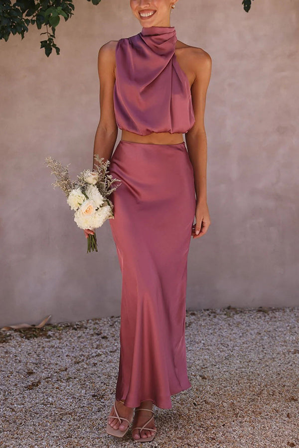 JULIA - Zweiteilige Satin-Kleid-Sets