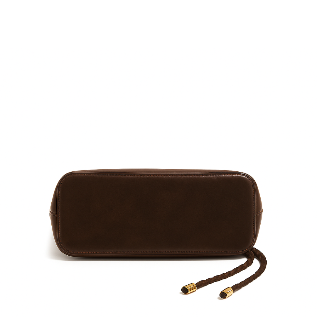 ISABELLA - Moderne Lederhandtasche mit goldenen Details