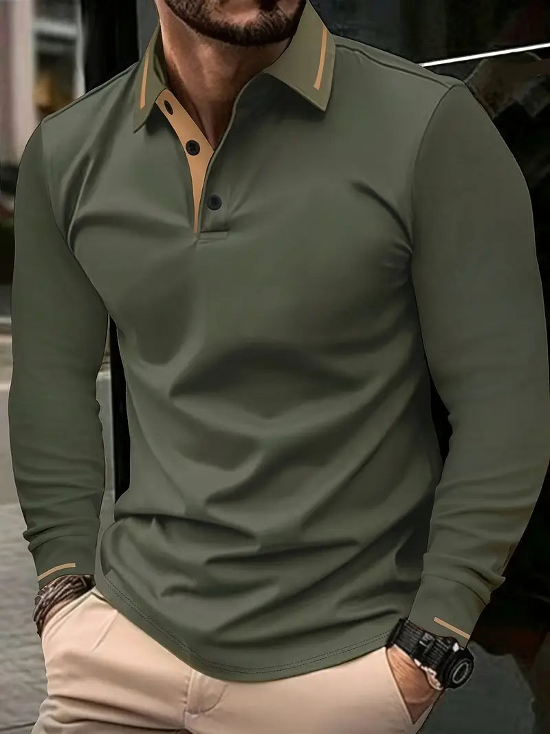 MICHAEL - Elegantes Langarm-Polo