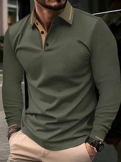 MICHAEL - Elegantes Langarm-Polo