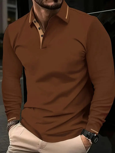 MICHAEL - Elegantes Langarm-Polo