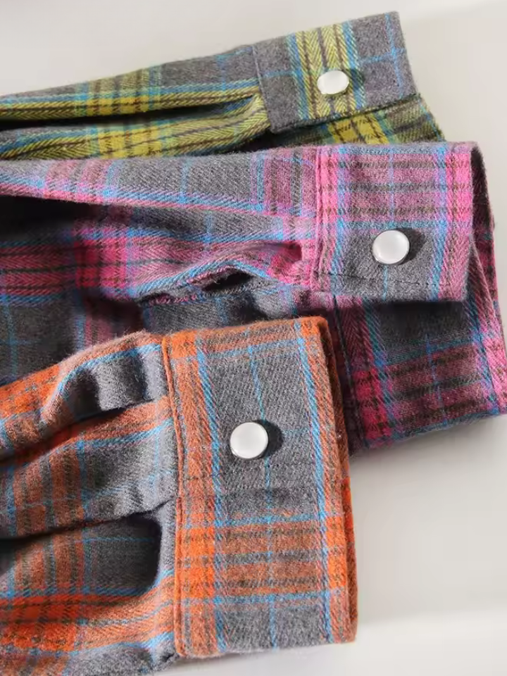 LEANDRA - ÜBERGRÖSSE KAROMUSTER VINTAGE HEMD