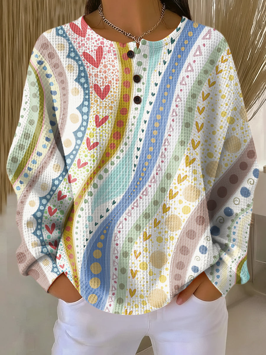 Luna | Pullover mit Buntgestreiftem Muster