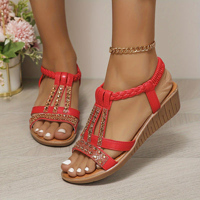 Trudy - Orthopädische Ibiza-Stil Sandalen mit Keilabsatz