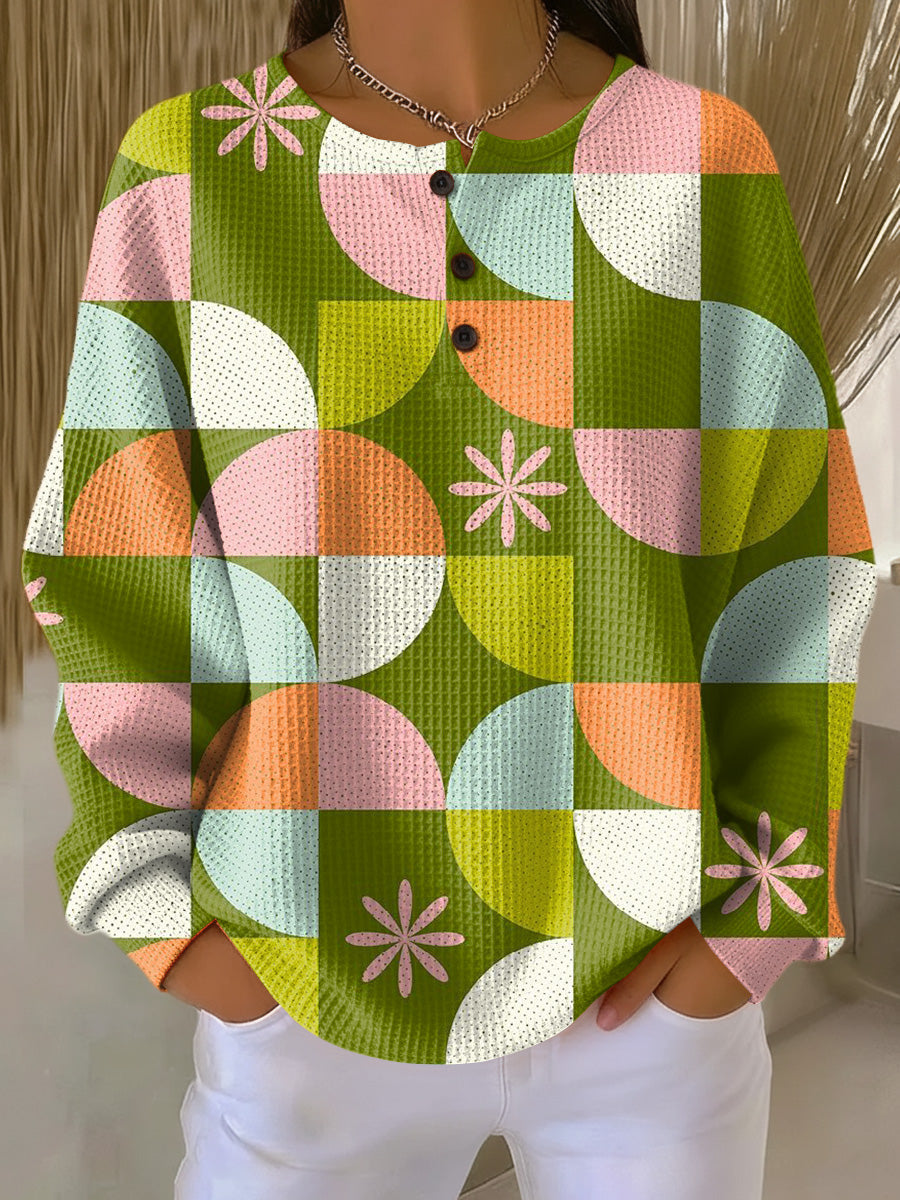 Saga | Pullover mit abstraktem Karomuster