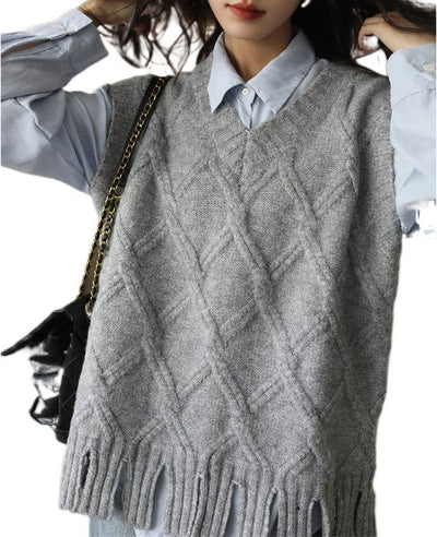 MARIE – Strickweste und Bluse