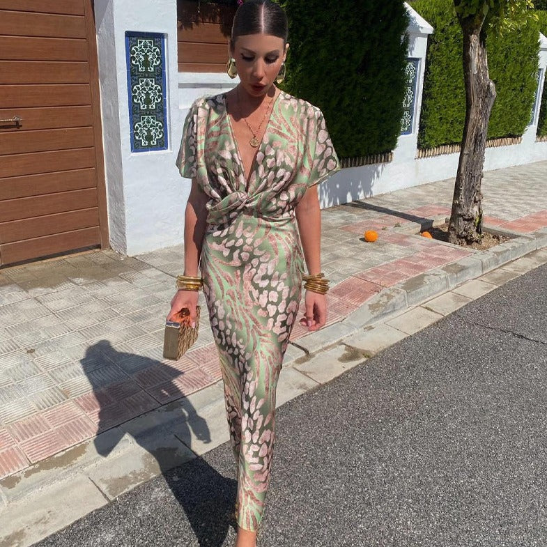 RIDA - Maxikleid mit V-Ausschnitt