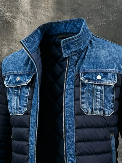 Julian - Hybride gesteppte Denim-Jacke