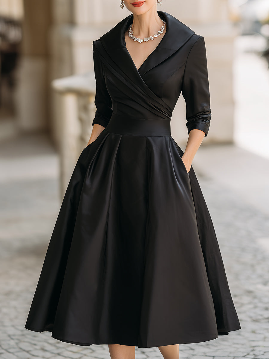 Lina - Midi-Kleid aus Satin