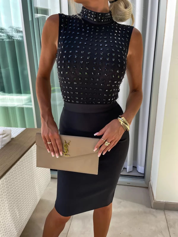 NADINE - Glänzendes Damenkleid