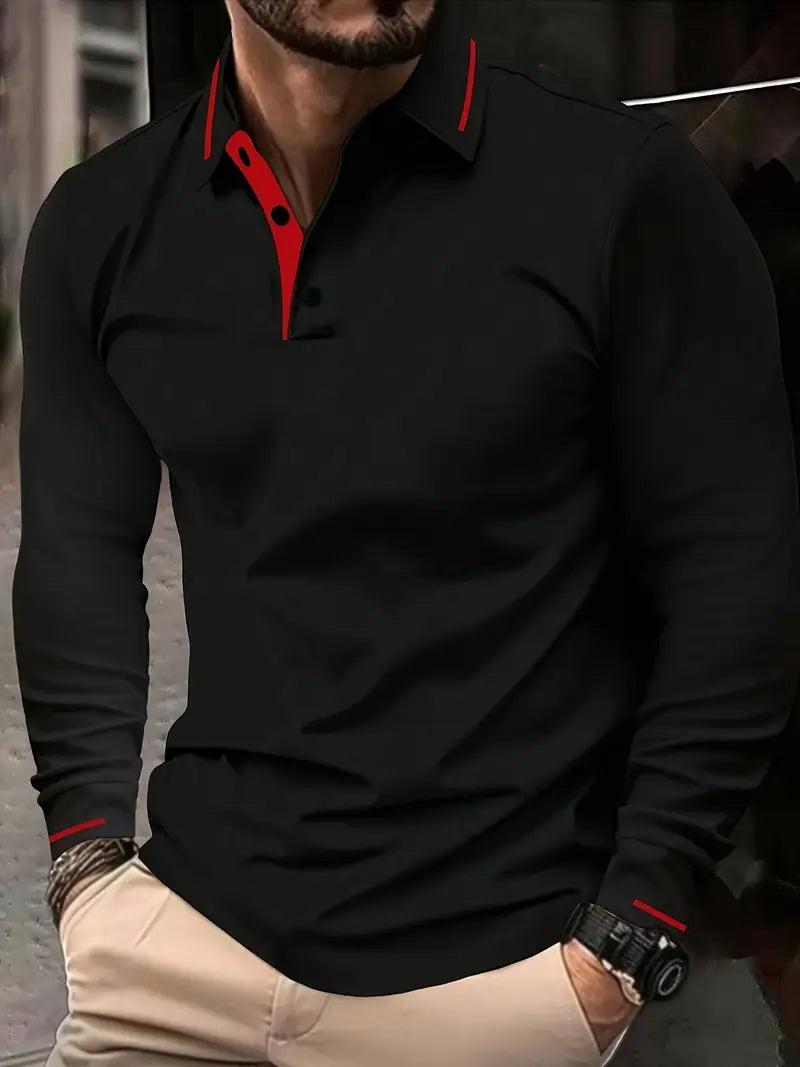 MICHAEL - Elegantes Langarm-Polo