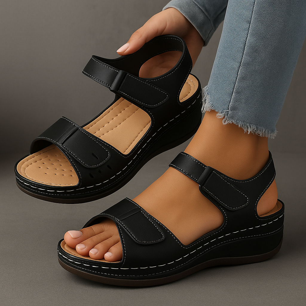 Vera - Orthopädische Sandalen mit Keilabsatz