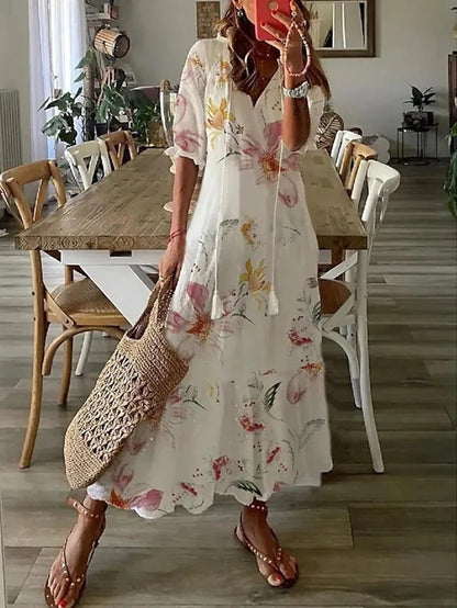 LEA - Elegantes Boho-Kleid mit Bauchabdeckung