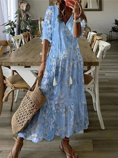 LEA - Elegantes Boho-Kleid mit Bauchabdeckung