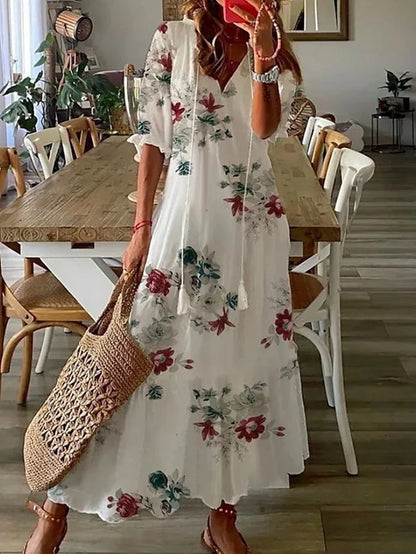 LEA - Elegantes Boho-Kleid mit Bauchabdeckung