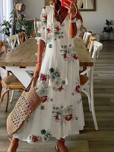 LEA - Elegantes Boho-Kleid mit Bauchabdeckung